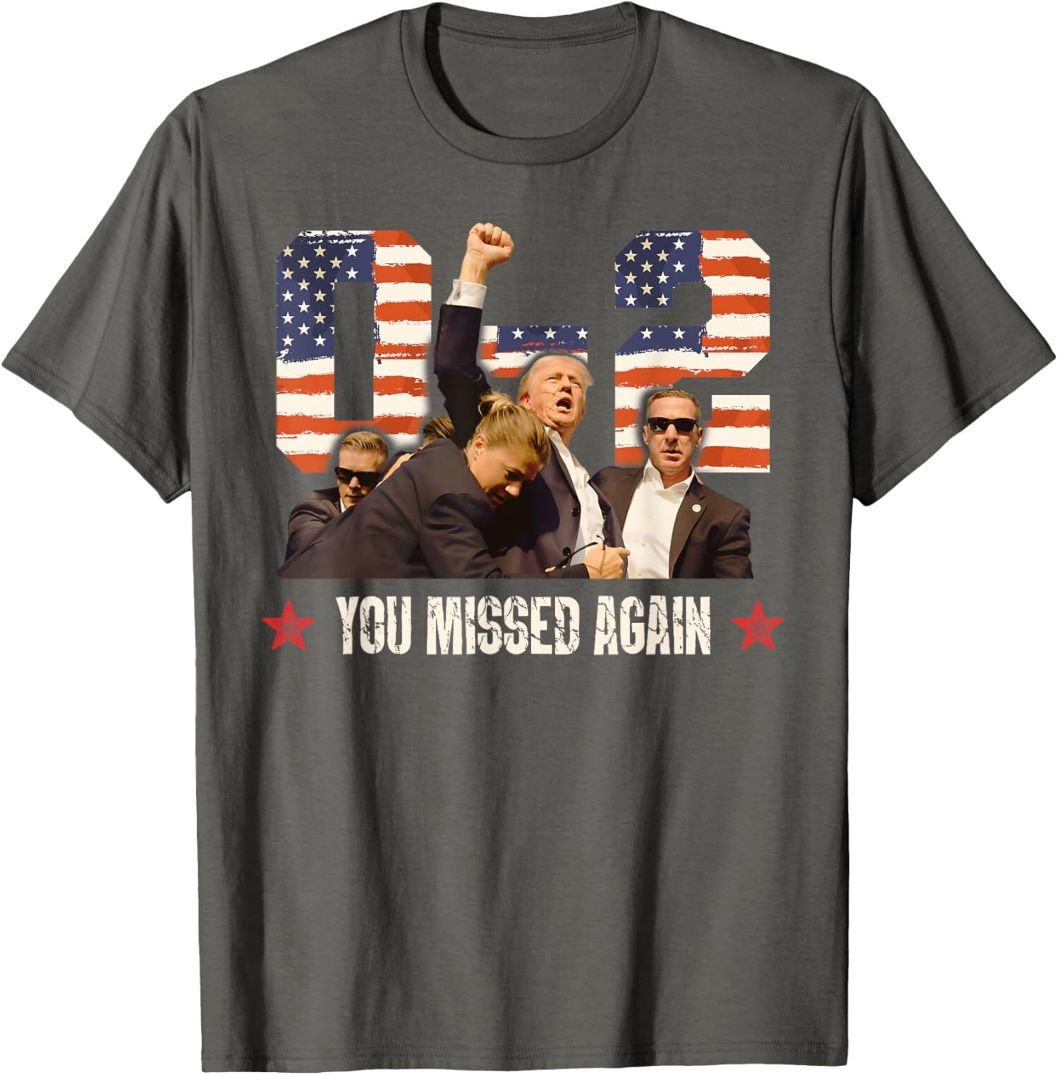 You Missed Again 2-0 for Trump Failed Attempt Design Unisex T-Shirt gallery
