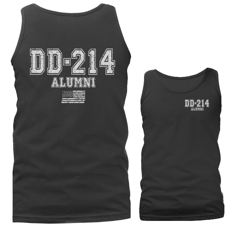 DD214 Alumni Military Patriotic US Flag US Army Veteran Graphic Tank Top gallery