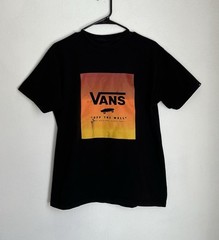 Vans Off the Wall Graphic Tee Black Short Sleeve Crew Neck Mens M Classic Fit