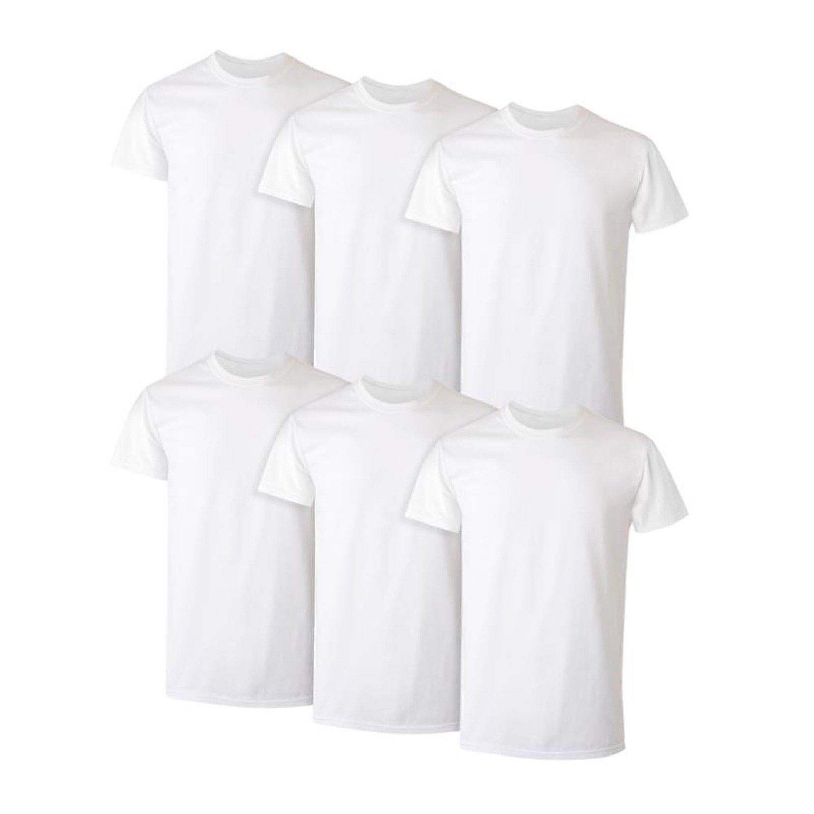 Hanes Men's Cotton Moisture-wicking Crew Tee Undershirts Multi Medium gallery