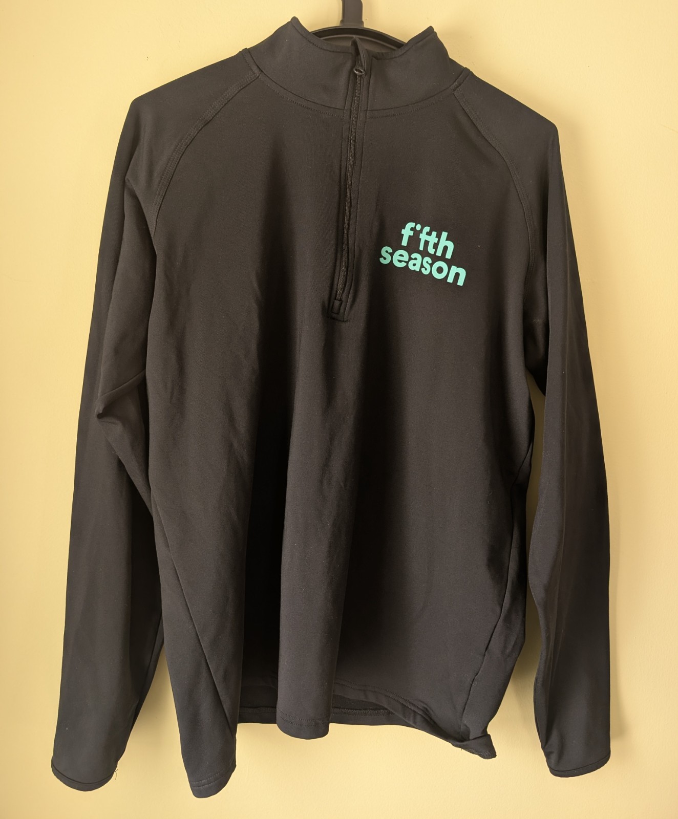 Sport-Tek Mens 1/4-Zip Long Sleeve Lightweight Pullover, black, size M