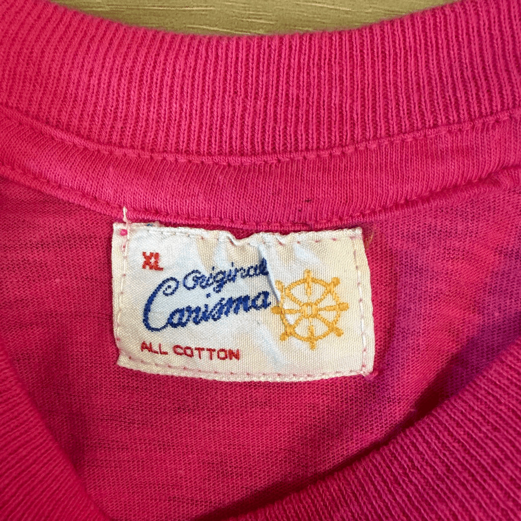 Vintage 80s I Climbed The Great Wall Of China Pink Shirt Size XL Single Stitch gallery