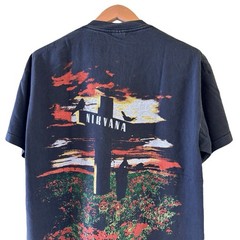 VTG Nirvana Kurt Cobain Scarecrow Cross Field Modern Band Shirt XL REPRINT