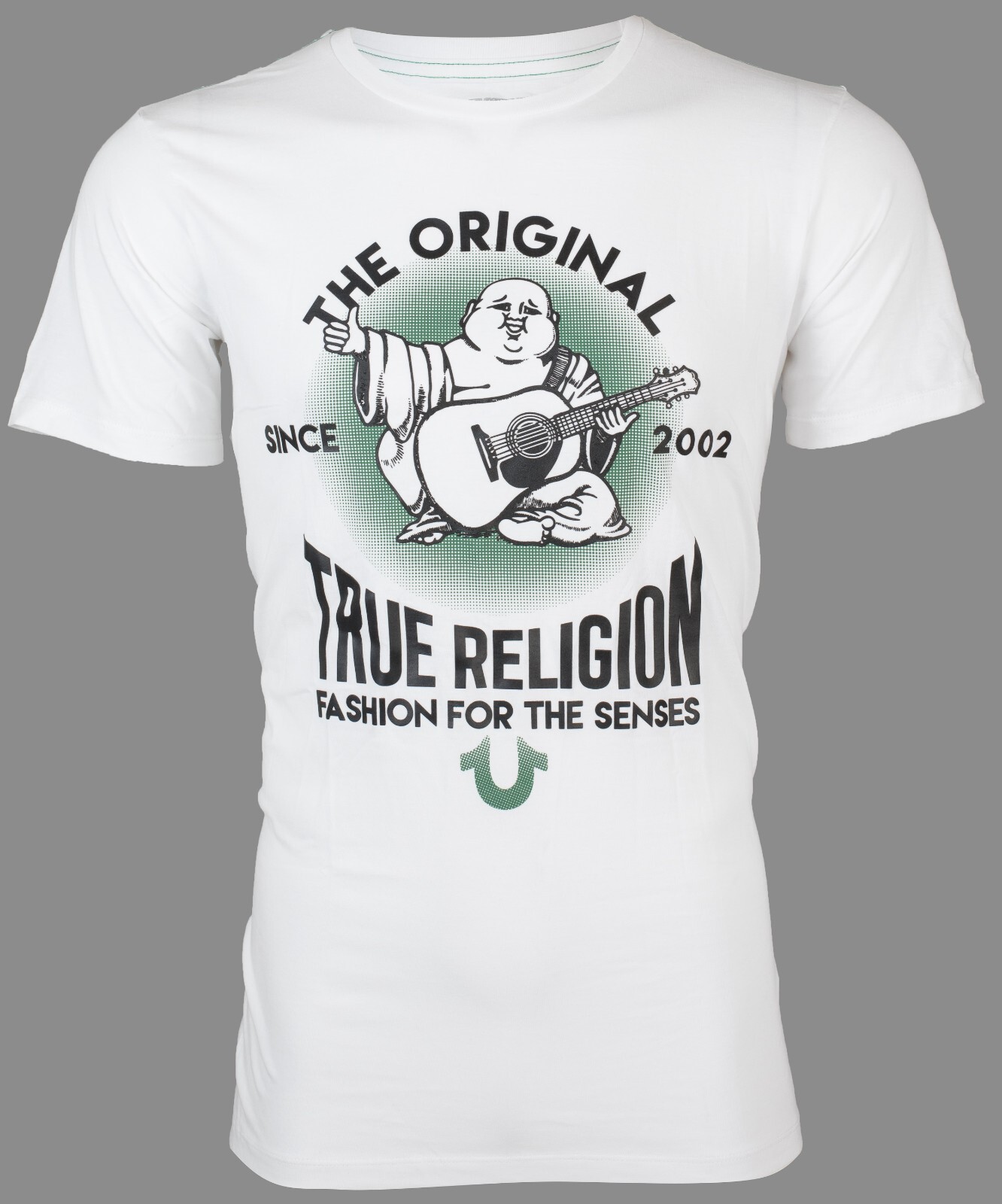 $69 TRUE RELIGION White REAL DEAL BUDDHA Short Sleeve Designer Graphic T-shirt gallery