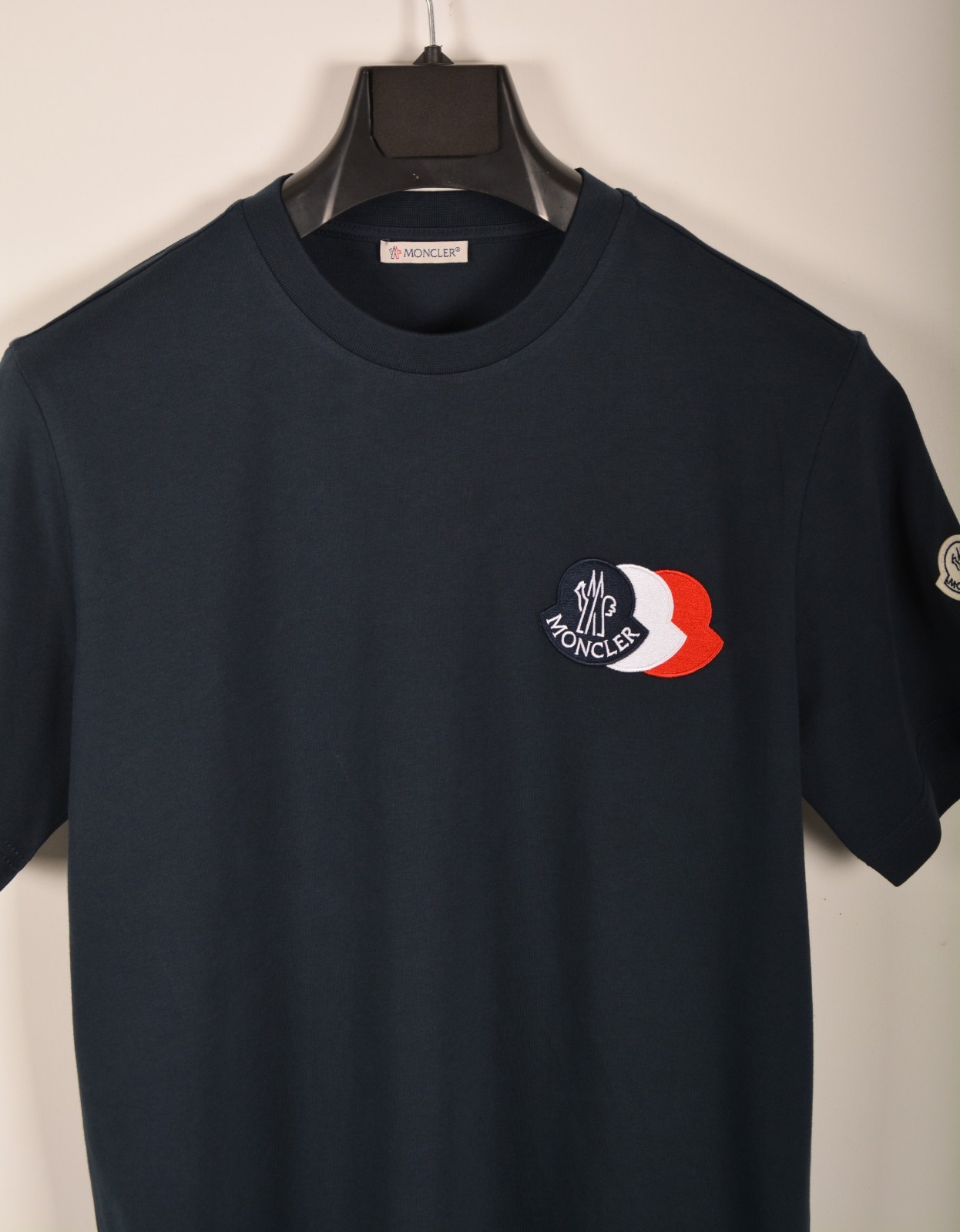 Men's Moncler Navy Cotton T-Shirt Medium Short Sleeve gallery