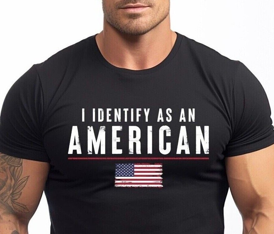 I Identify As An American T-shirt USA Flag Patriotic T-shirt For Men gallery