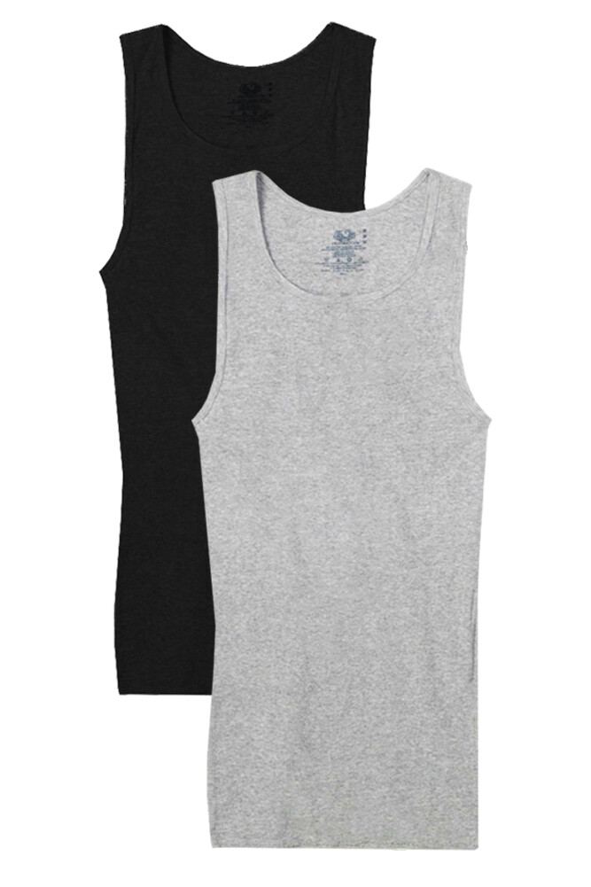 Fruit Of The Loom Men's Multi Pack Tank Top Tag-Free Cotton Athletic A-Shirts gallery