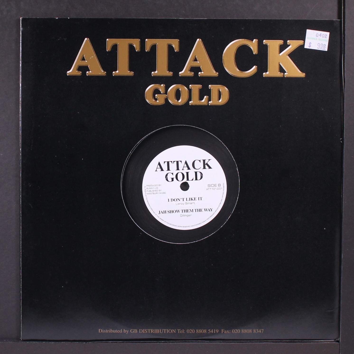 VARIOUS: jah love is with i + 3 ATTACK GOLD 10″ Single 45 RPM UK