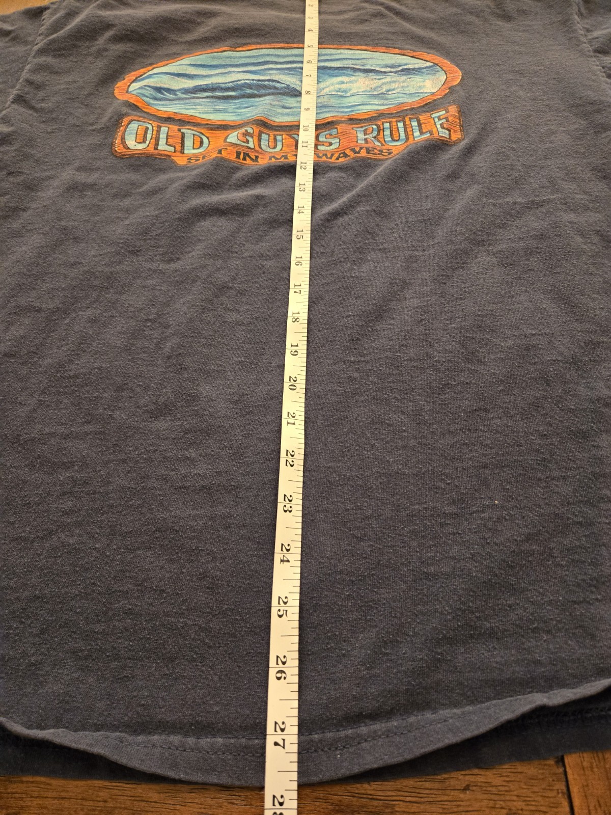 Vintage Old Guys Rule Set In My Waves Faded Blue Tee Men’s XL Surf Dadcore Y2K gallery