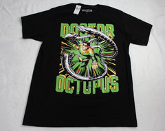 Marvel L Large Doctor Octopus Villains Tee Green Graphic NWT NEW Spiderman Black