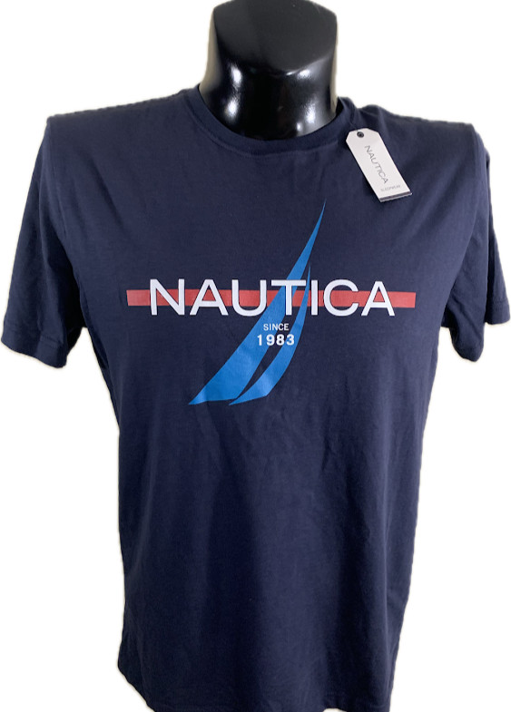 Nautica Mens T Shirt Size M New With Tags Blue Graphic Since 1983 Cotton Tee gallery