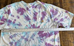 Carhartt Men’s Medium Bleach Tie Dye T‑Shirt – Loose Fit Short Sleeve Pocket