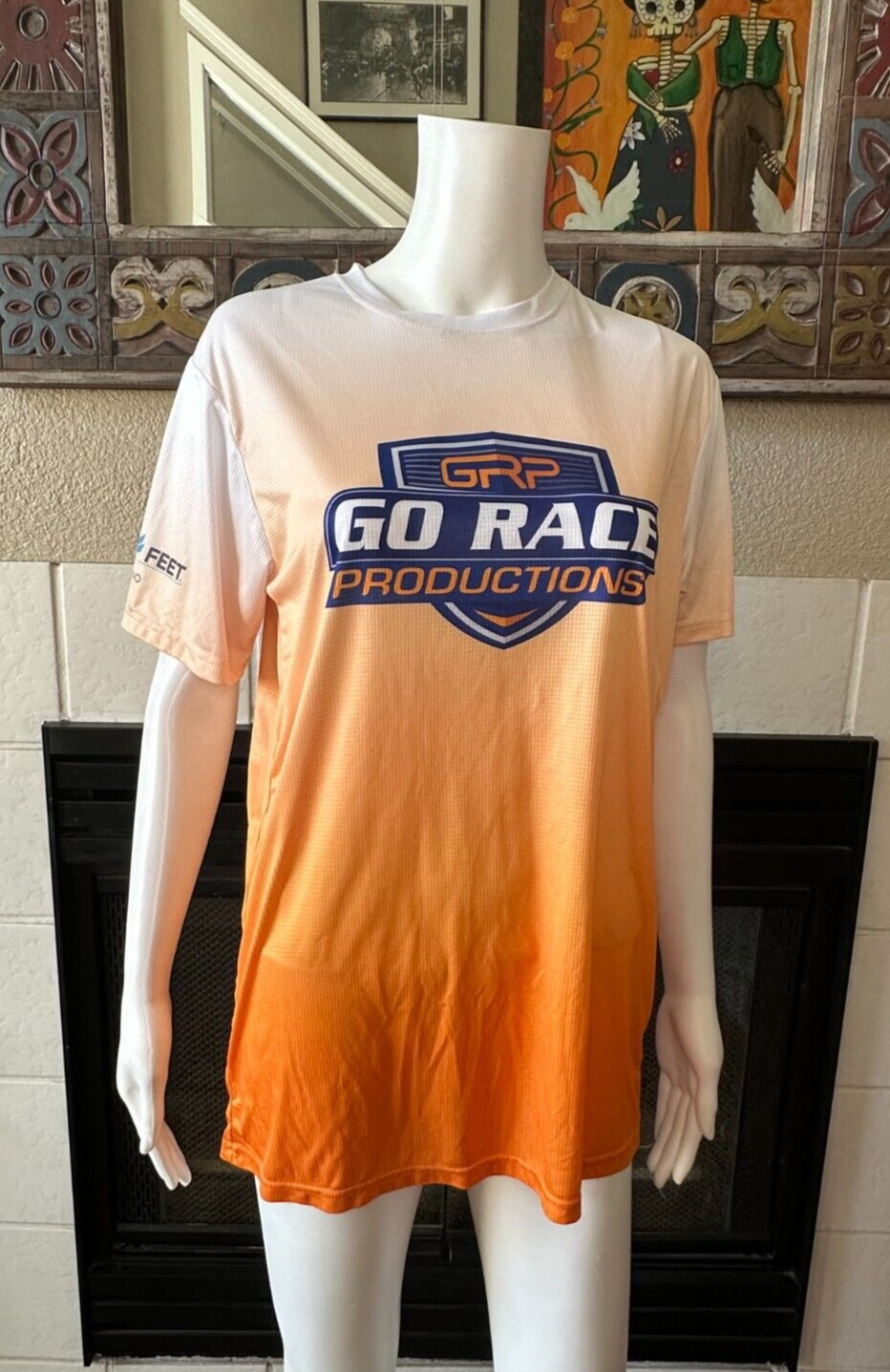 Go Race Productions Track shirt runners athletic armpit to armpit 19" length 28" gallery