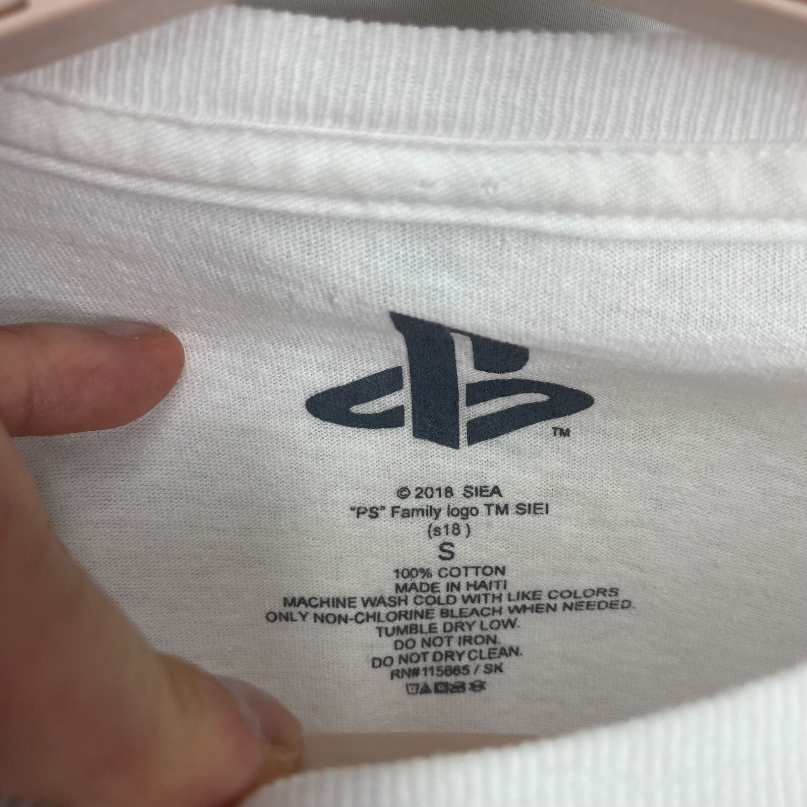 Playstation Shirt Men's Small White Long Sleeve Graphic Tee T-Shirt Gaming gallery