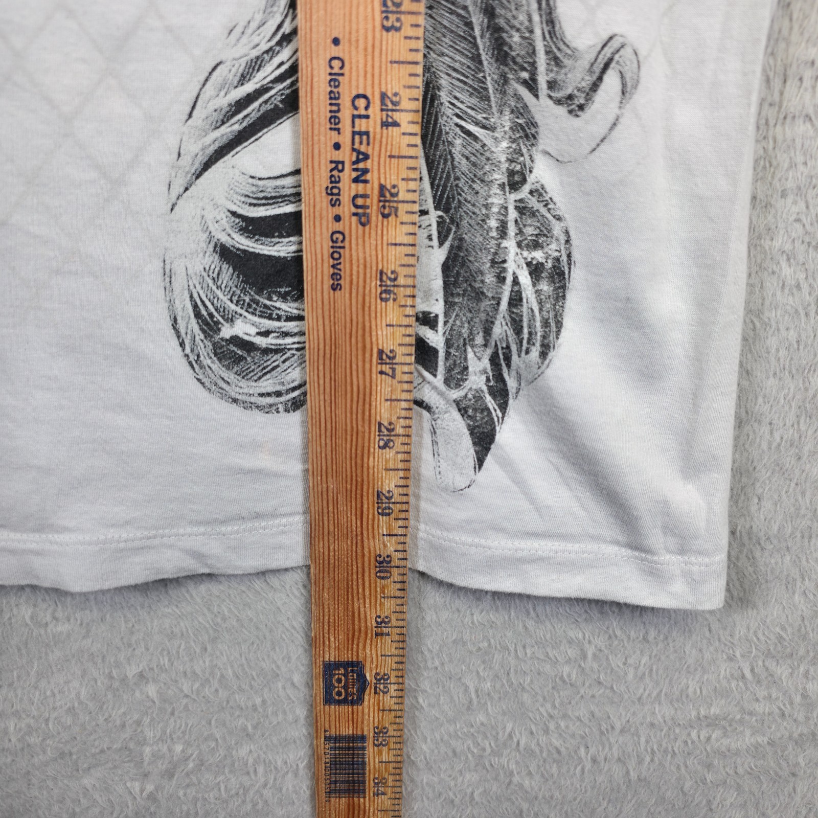 Y2K Hybrid Tee Mens M Gray Skull Angel Wings Tattoo Rock Punk Biker Grunge Shirt gallery