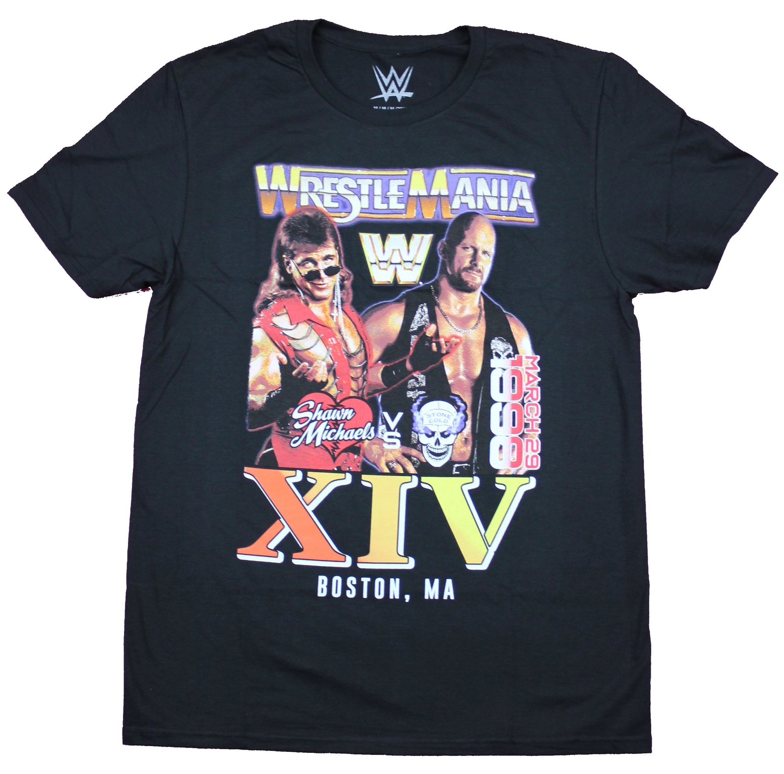 WWE Wrestlemania XIV Adult New T-Shirt - Shawn Michaels Stone Cold Steve Austin gallery