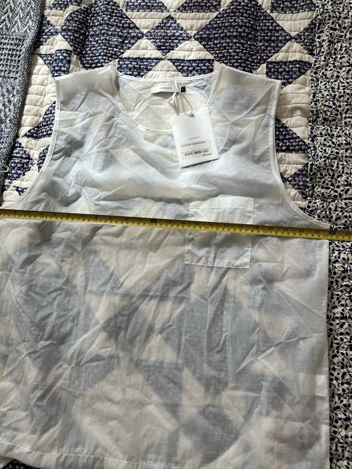 Amomento semi-sheer nylon taffeta tank top SSENSE gallery