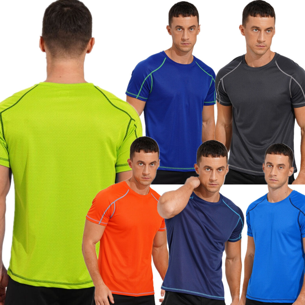 Mens Quick-drying Short Sleeve T-shirt UV Sun Protection Outdoor Fishing Hiking gallery