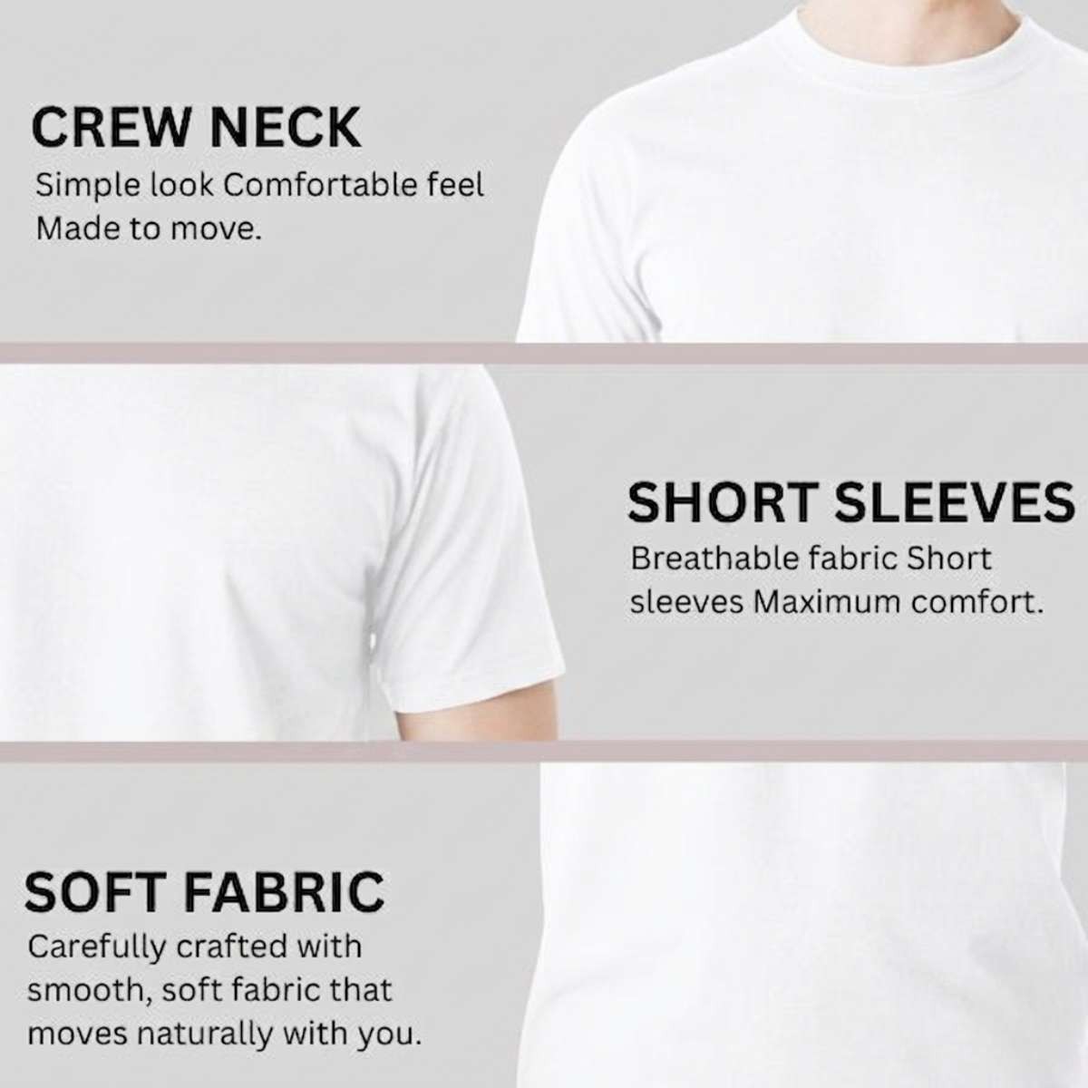 Crew Neck Men's Heavyweight 100% Cotton Short Sleeve T-Shirts gallery
