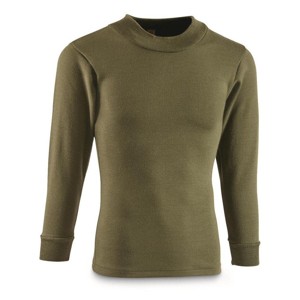 Belgian Military wool/acrylic blend O.D. night/day shirt, Size S, NOS, free ship