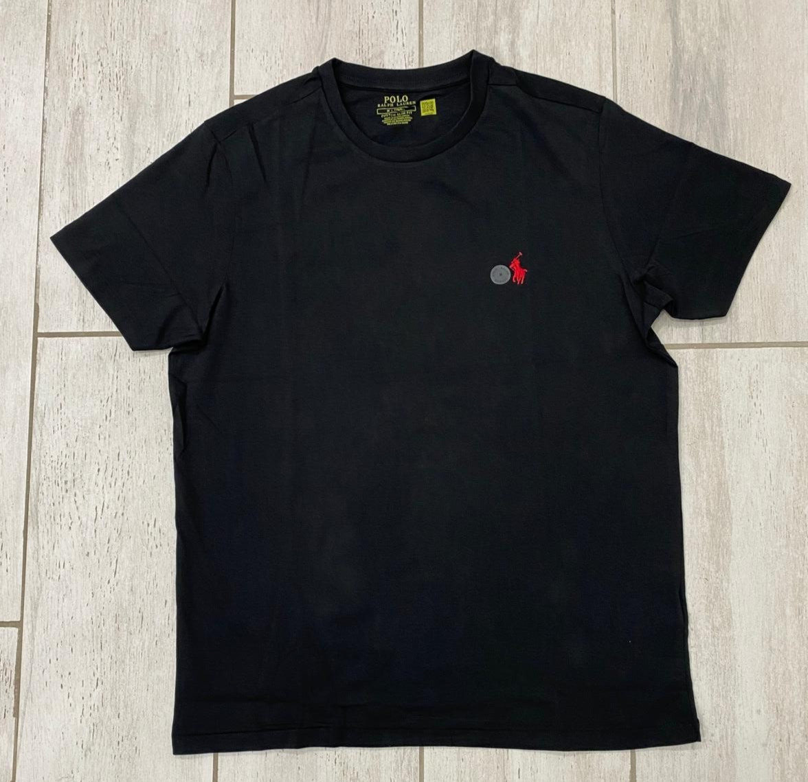 Polo Ralph Lauren Men's Classic-Fit Crewneck T-Shirt Black & White -S,M,L,XL,XXL gallery