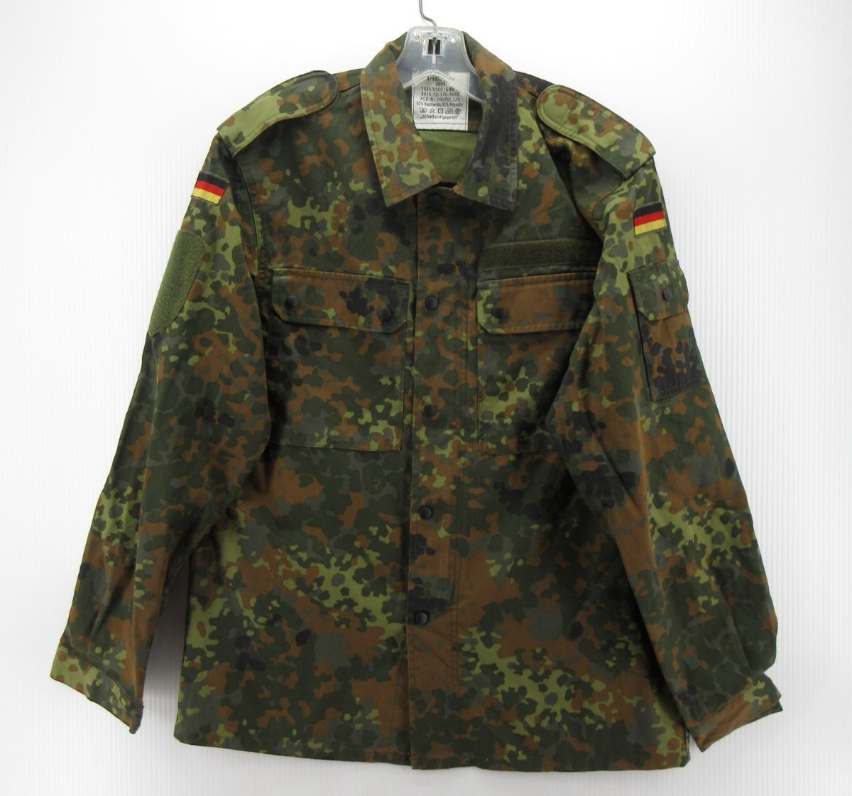 German Bundeswehr Shirt Large Green Flecktarn GR7 Field Camo Military Surplus gallery