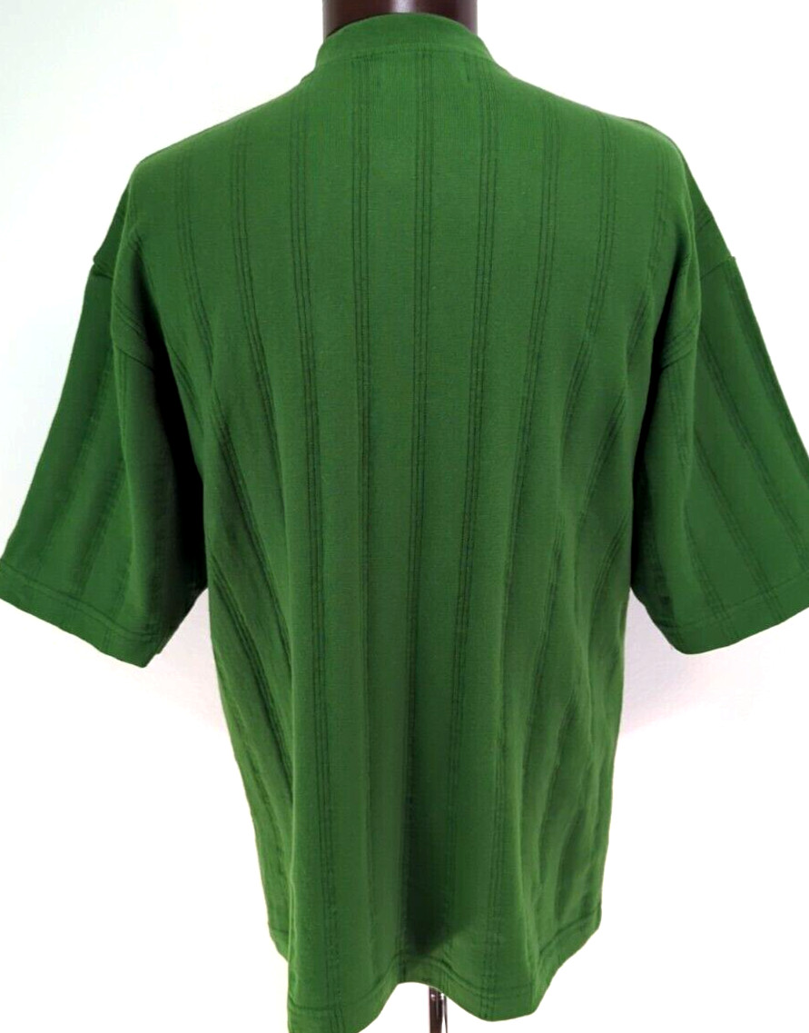 VTG 80s 90s COLUMBIAKNIT Henley T-Shirt Men's Size M Green Ribbed USA MADE ~NEW* gallery