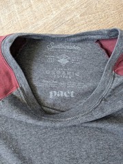 Pact MD Baseball Raglan Shirt Gray Long Sleeve Organic Cotton Preppy Sustainable