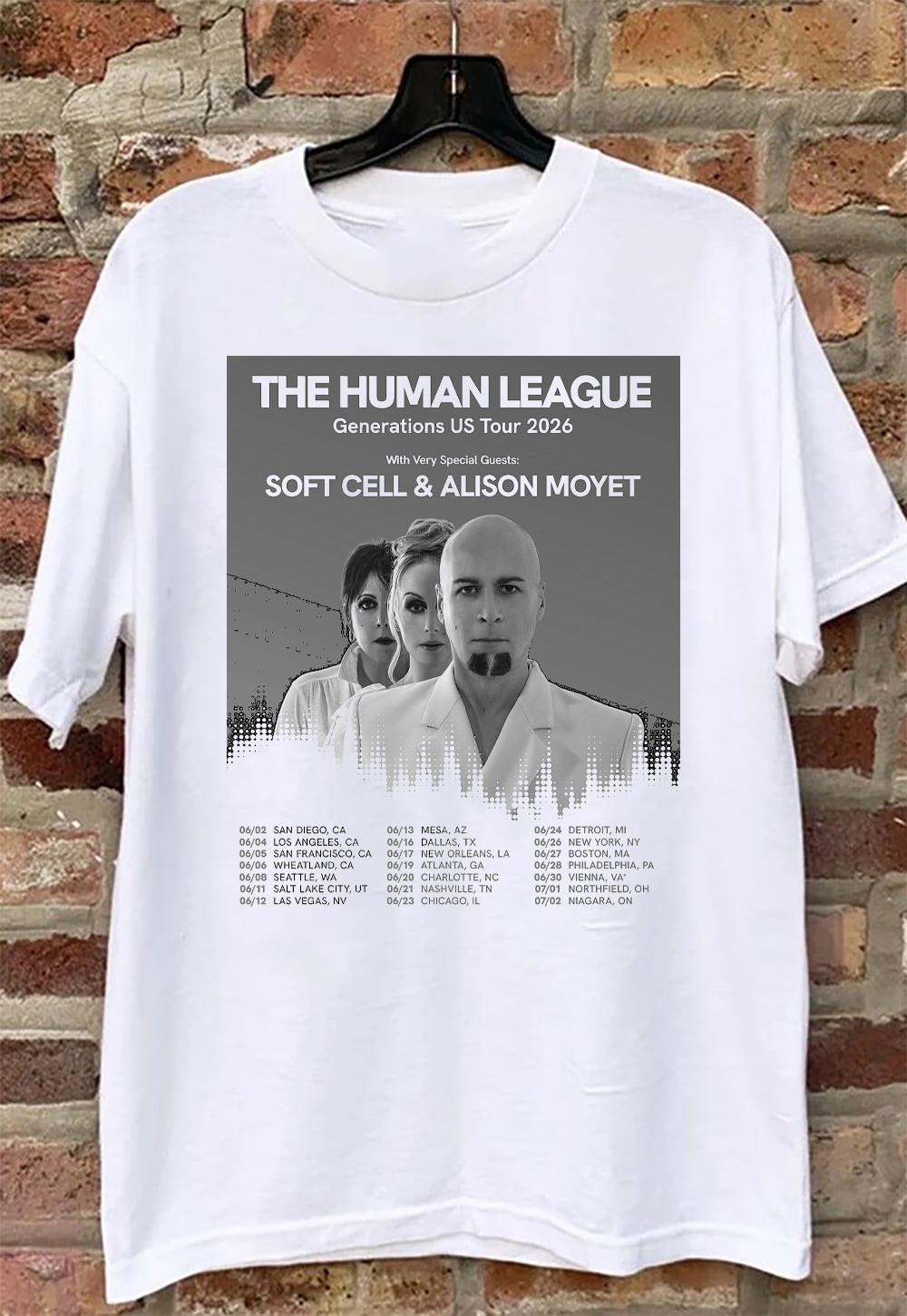 The Human League The Generations US Tour 2026 White Shirt L376 gallery