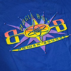 Vintage 90S Bugle Boy Power Source Atomic Graphic T-Shirt Men’s XL Blue USA