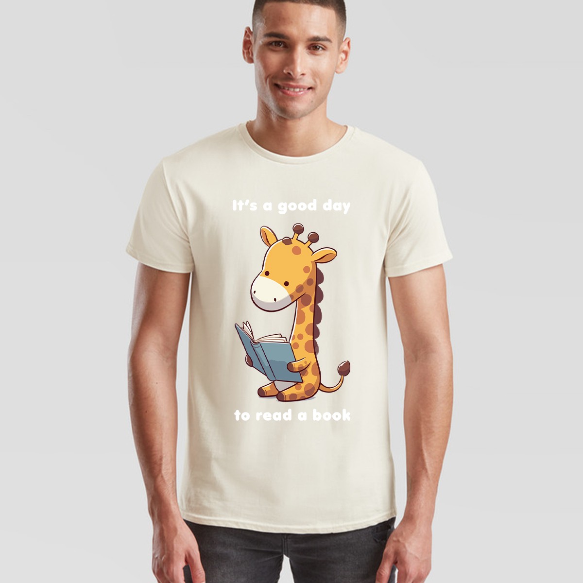 World Book Day Giraffe Reading Mens Womens T Shirt It Is a Good to Read a Book gallery