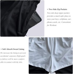 Wangdo Men’s Workout Shorts 7″ Running Athletic Bike Medium, Black