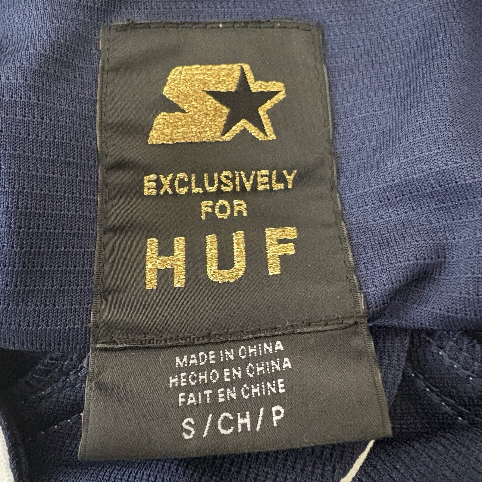 Starter HUF DBC Baseball Jersey Mens Size Small Navy Button Front Logo Casual gallery