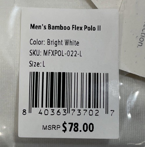 Free Fly Men’s Bamboo Flex Polo || T Shirt (MFXPOL-022-L) Size Large Color White gallery