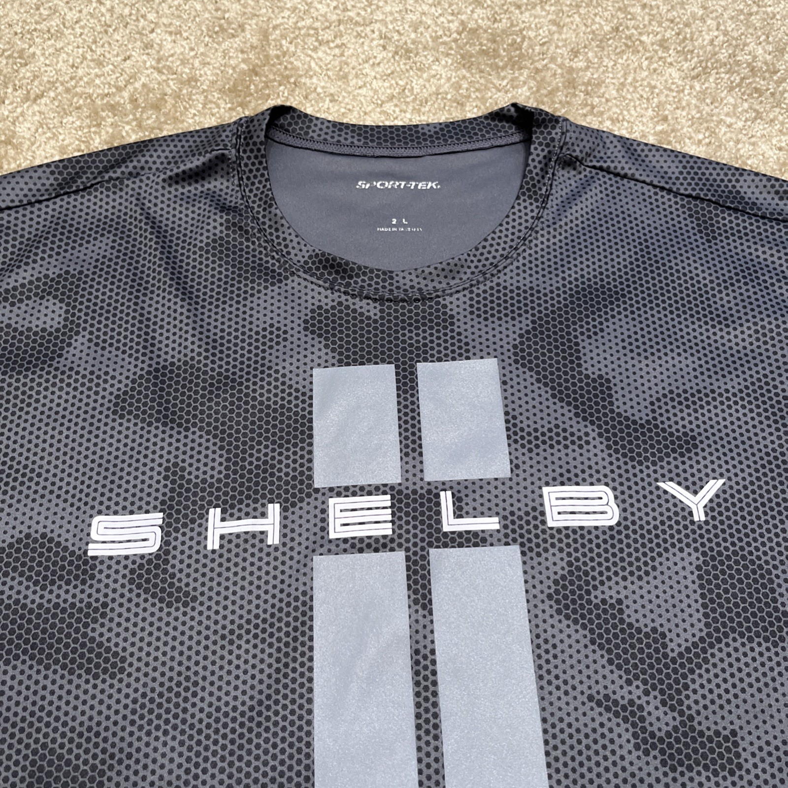 Shelby Mustang Shirt Mens XXL 2XL Grey Camo Performance Tee Ford Sports Cars Top gallery