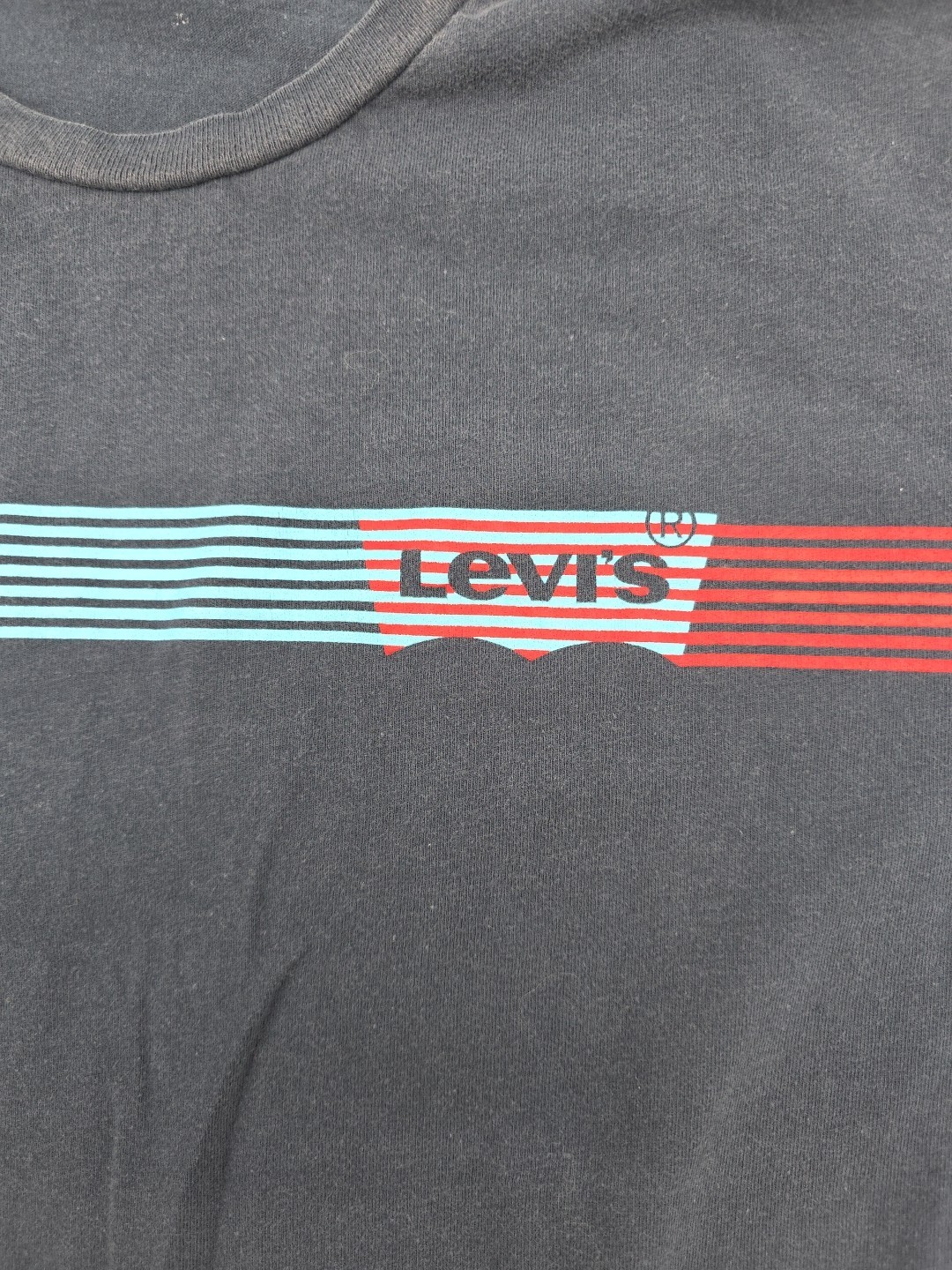 Levis T-Shirt Mens Medium Blue Spell Out Men .#37598 gallery