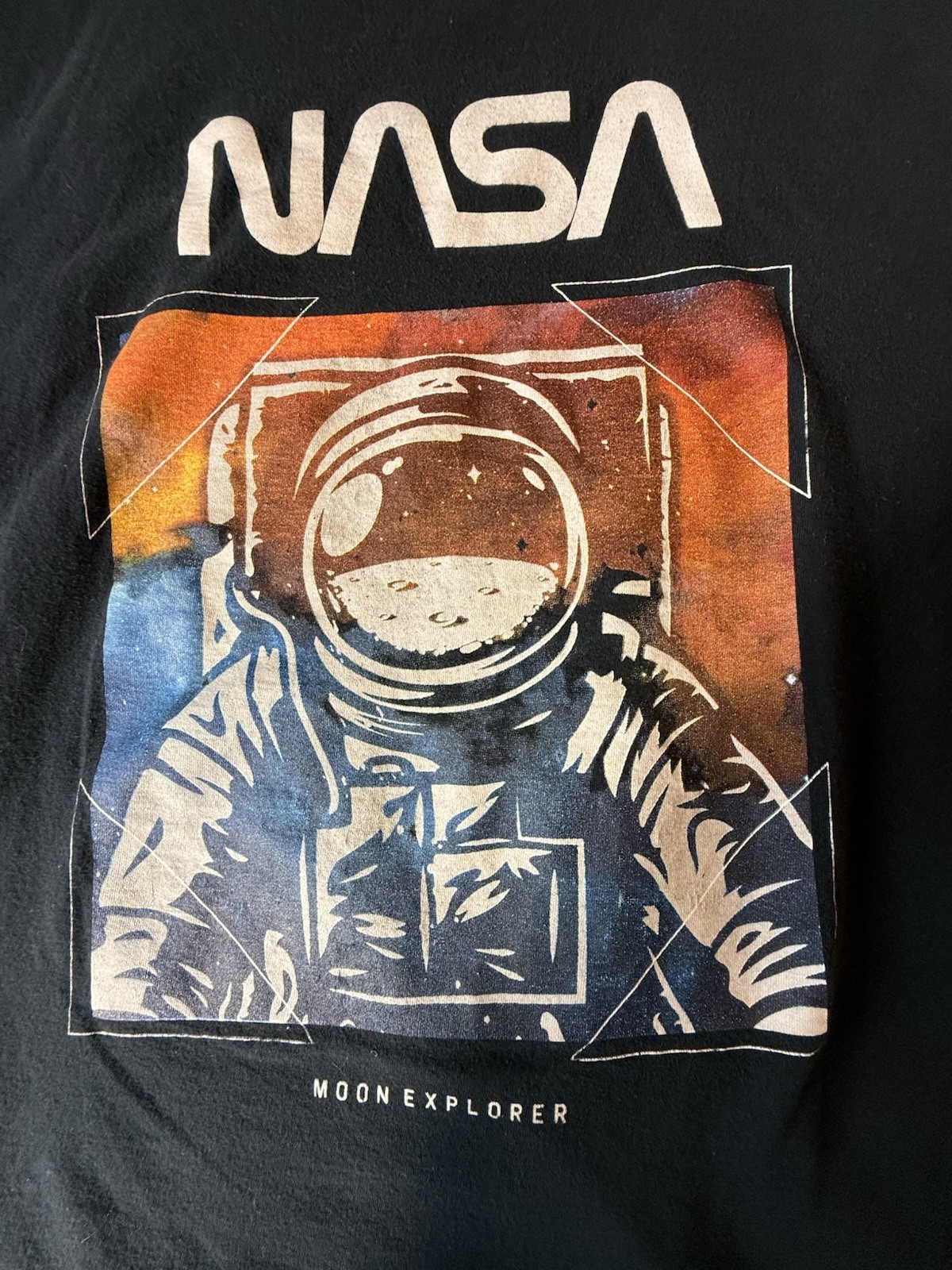 Men's Med Hyper Space NASA Graphic T-Shirt Moon Explorer Astronaut Medium gallery