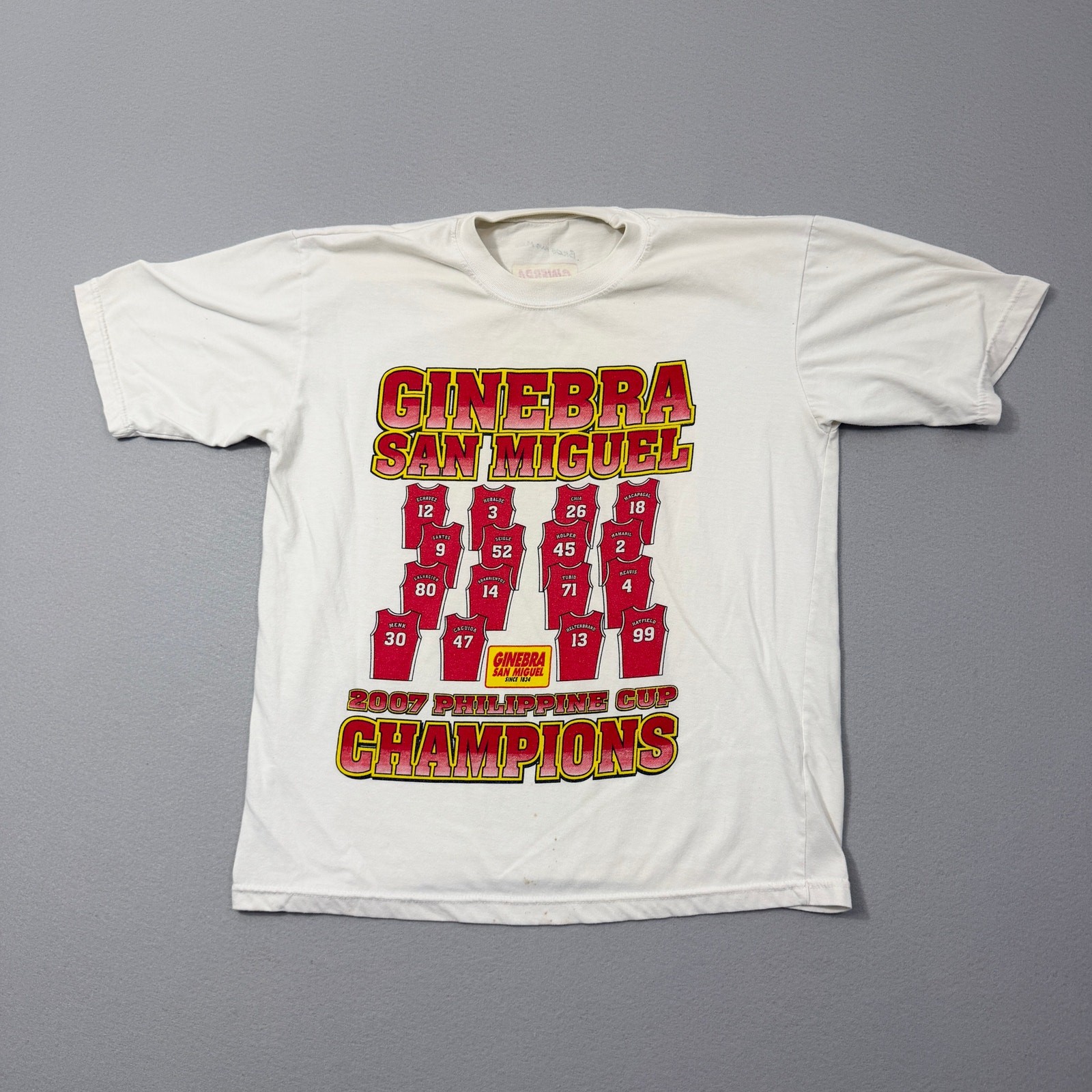 Vintage Barangay Ginebra Kings PBA Philippine Cup Champions Shirt Medium 2007