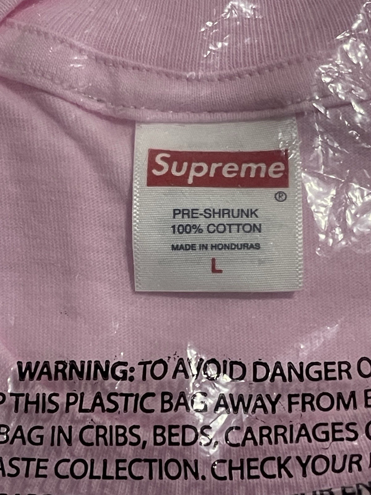 Supreme SPLIT LOGO TEE Light Pink FALL WINTER Men’s Size L FW25T59 BRAND NEW!!! gallery