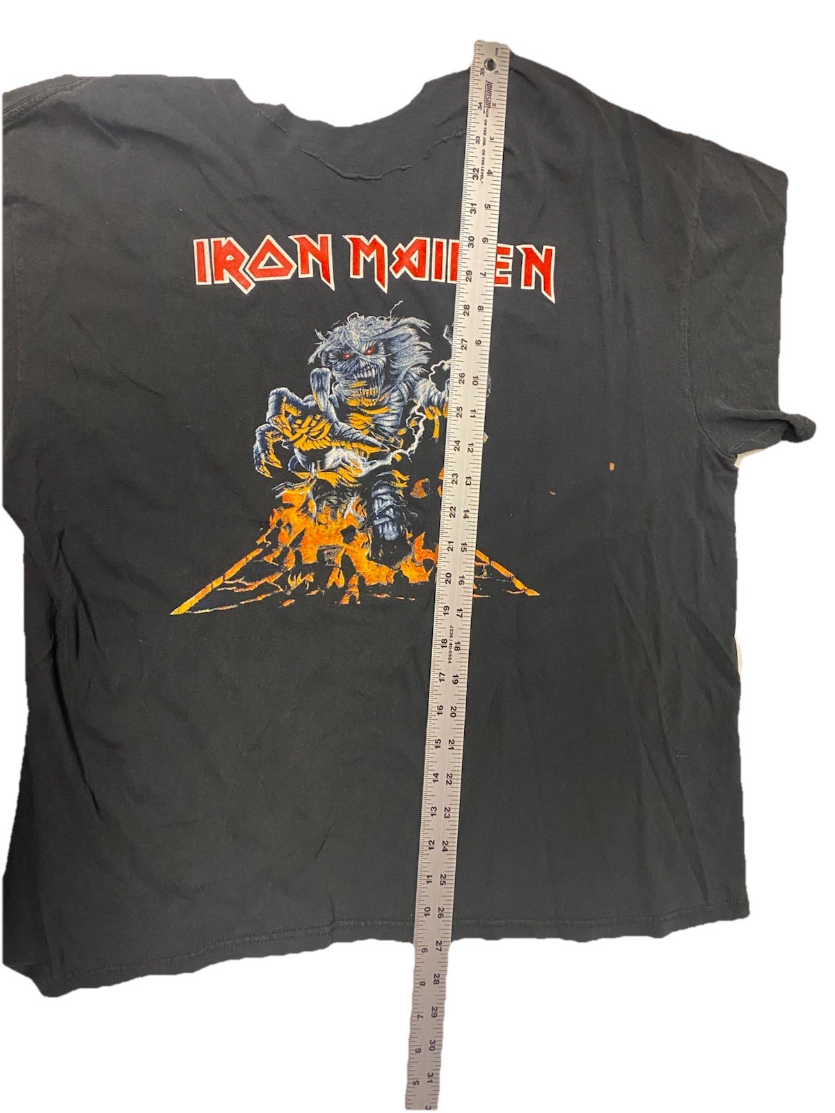 Iron Maiden Shirt Vintage Music Rock Band Men’s See Measurements Torn Collar gallery