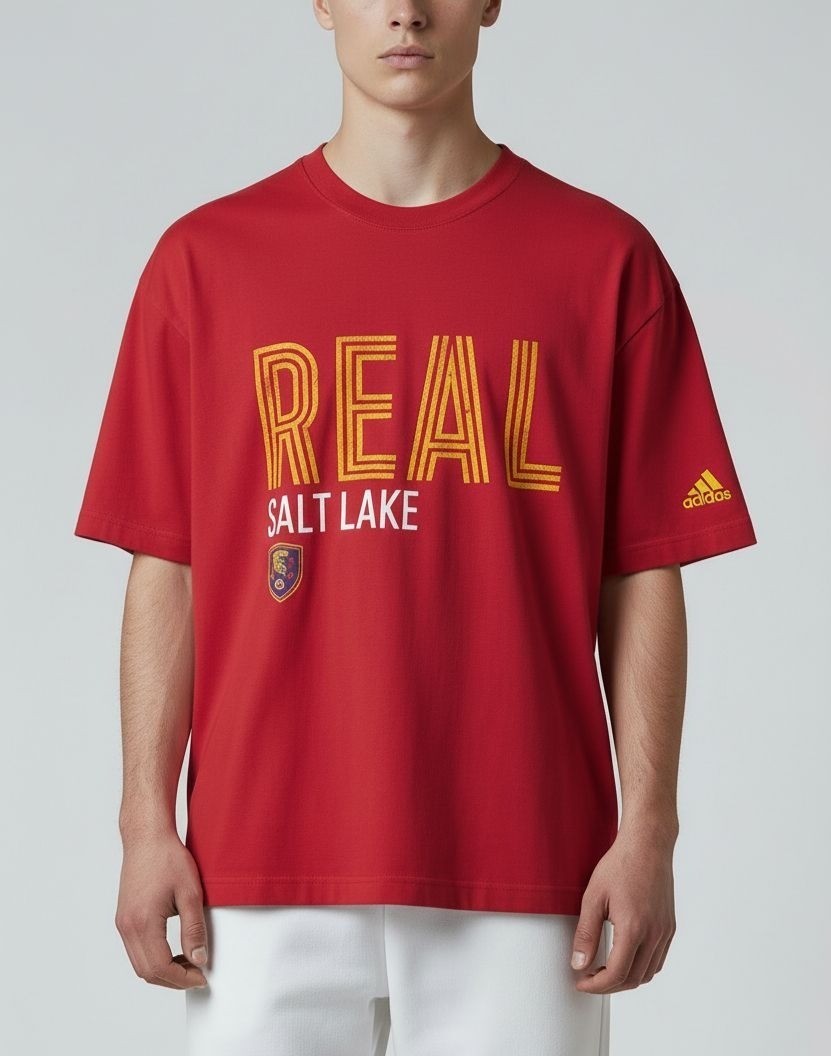 Adidas Real Salt Lake Red T-Shirt XL Short Sleeve Graphic Tee Soccer Fan Apparel gallery