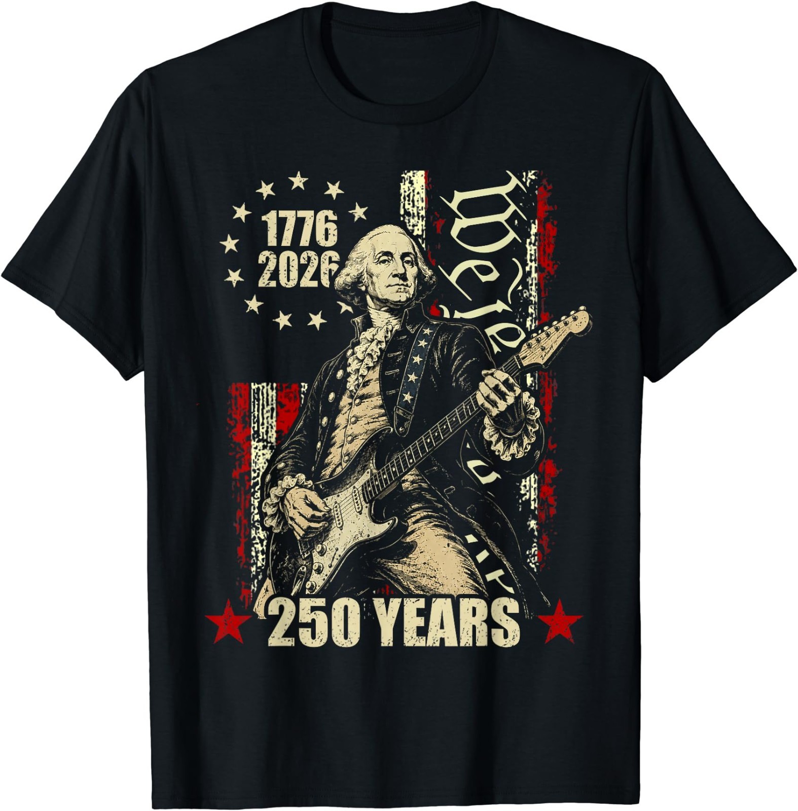 250 Years George Washington American Flag 1776-2026 July 4th T-Shirt gallery