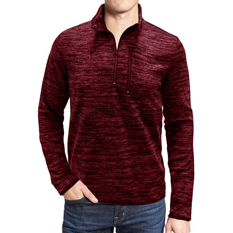 Zonbailon men’s T-shirt high collar breathable Polo long sleeve autumn winter