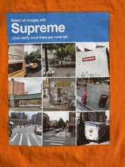Supreme Verify Tee Tshirt Orange Medium (M) FW20 Captcha Made in USA