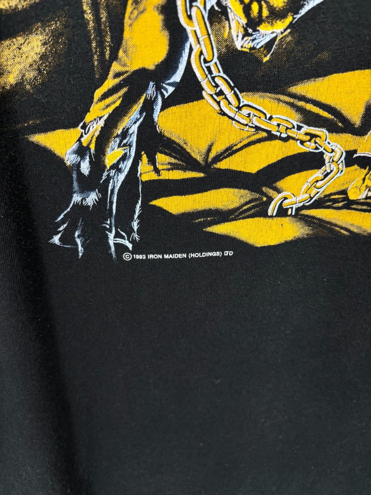 Vintage Iron Maiden Shirt Mens Large Black Piece Of Mind Metal Grunge Y2K 90s gallery