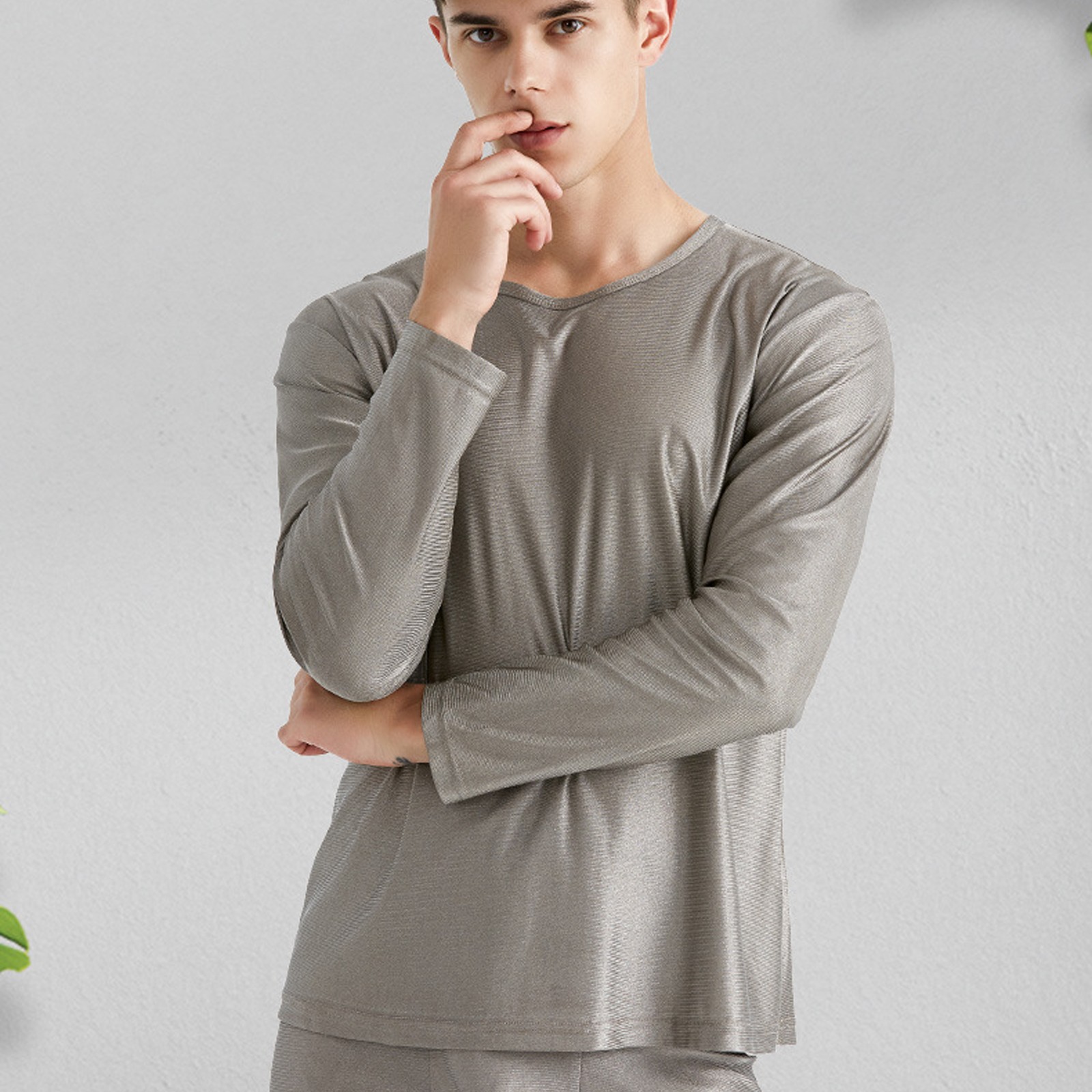 Men EMF EMI Shielding Long Sleeve Top 100% Silver Fiber Anti-Radiation Shirt gallery