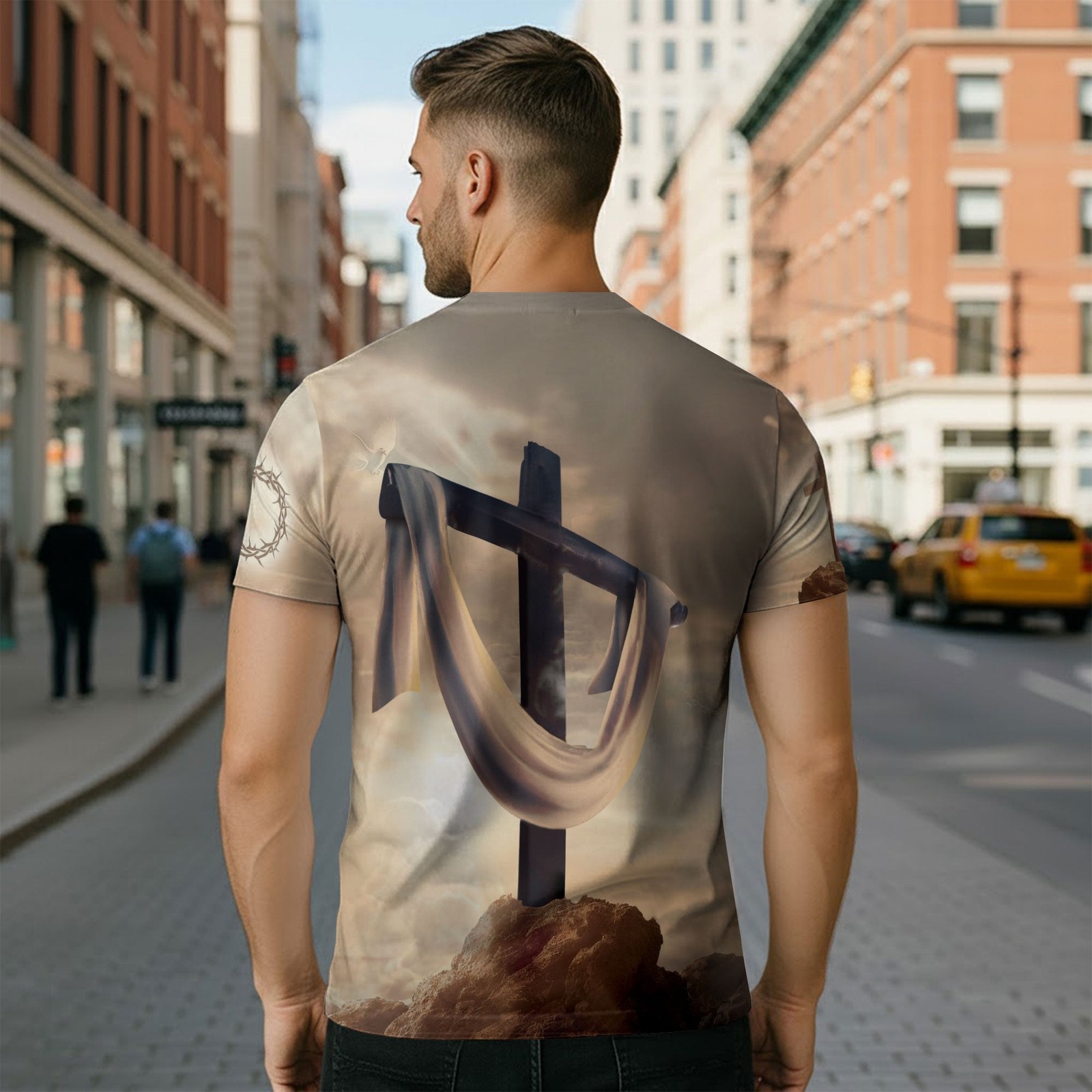 Lion Cross Resurrection Christian T-Shirt, Jesus Christ Tee, Full Size S-5XL gallery