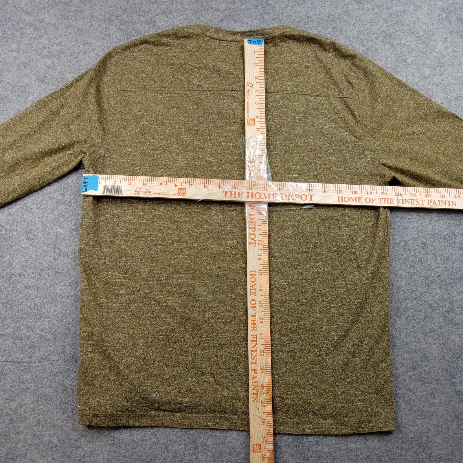 Lucky Brand Shirt Mens Large Green Long Sleeve Henley Cotton Blend Tagless gallery