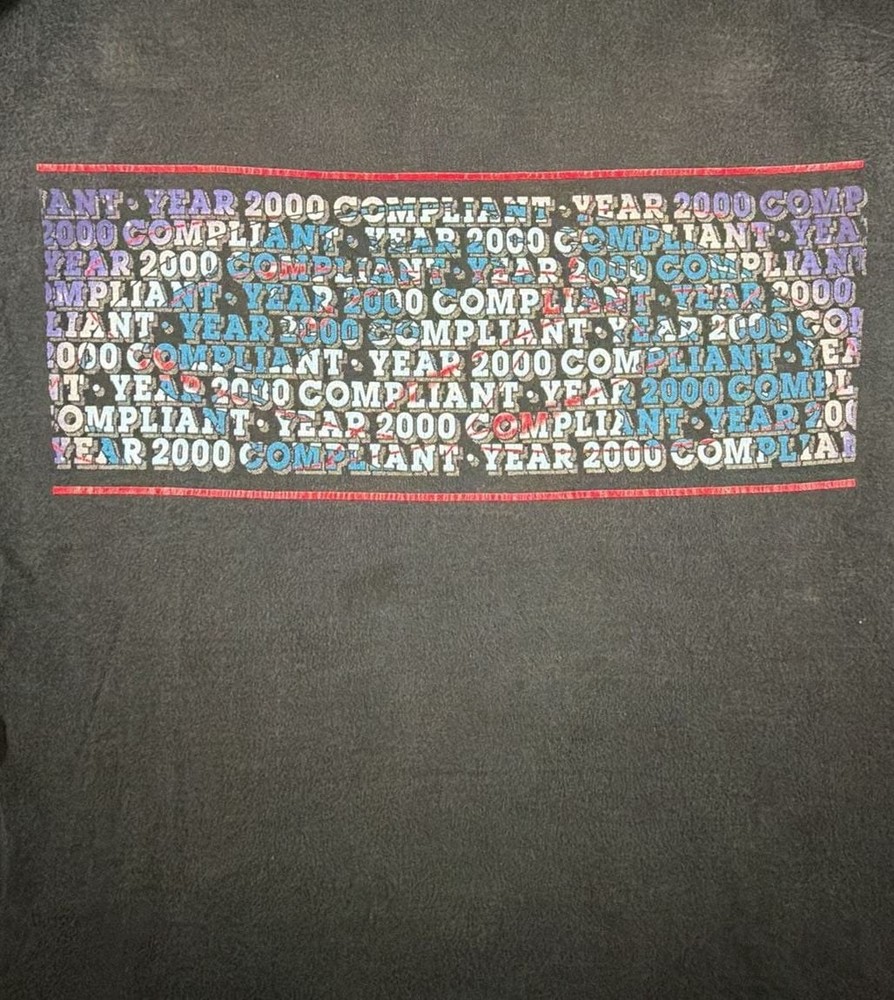 Vintage 90s Year 2000 Compliant Baggs Studio Y2K Graphic Tee