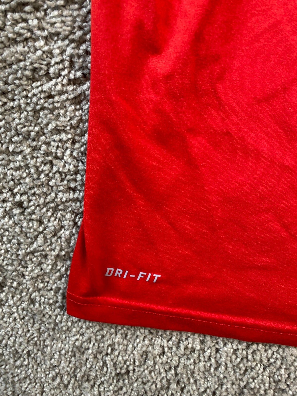 Nike Shirt Adult Medium Red White Swoosh Drifit Cardinal Track And Field Mens gallery